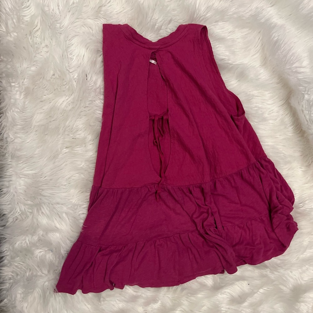 Free People Tie Back flowy tunic top; ladies medium